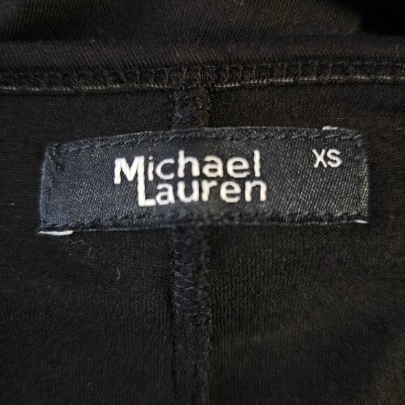 Michael Lauren Womens Black Kyle Core V-Neck Dress Size XS Soft Jersey Knit Mini - Picture 6 of 11